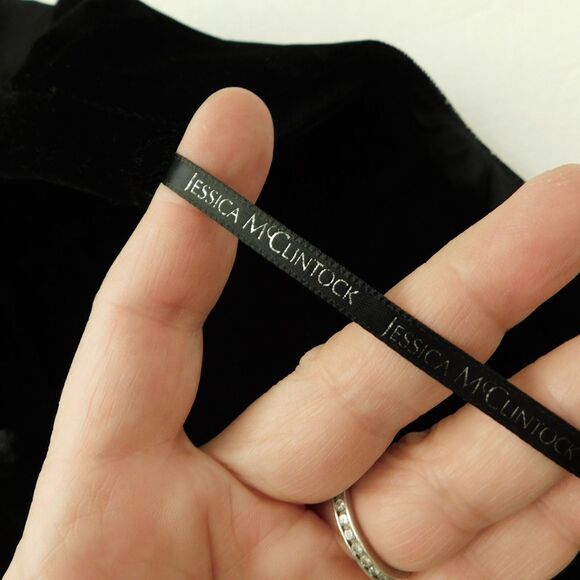 Vintage Scott McClintock Black Velvet Top Formal Sleeveless Embroidered NOS Y2K - Picture 5 of 14